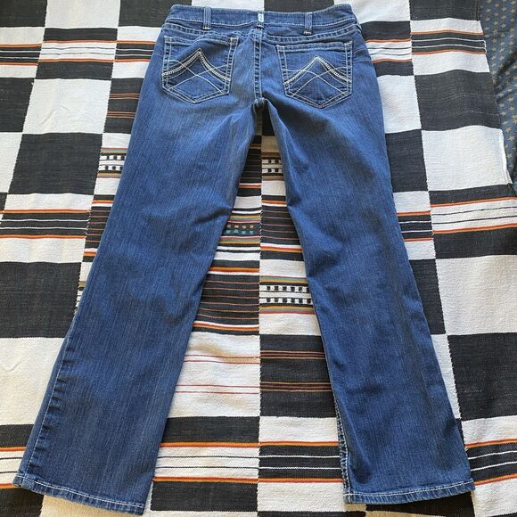 Ariat R.E.A.L Perfect Rise Rosa Boot Cut Jeans. Western Wear. Plus size 35/32. - Picture 3 of 10